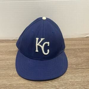 Kansas City Royals New Era 59FIFTY Fitted Hat Blue Size 7 1/4